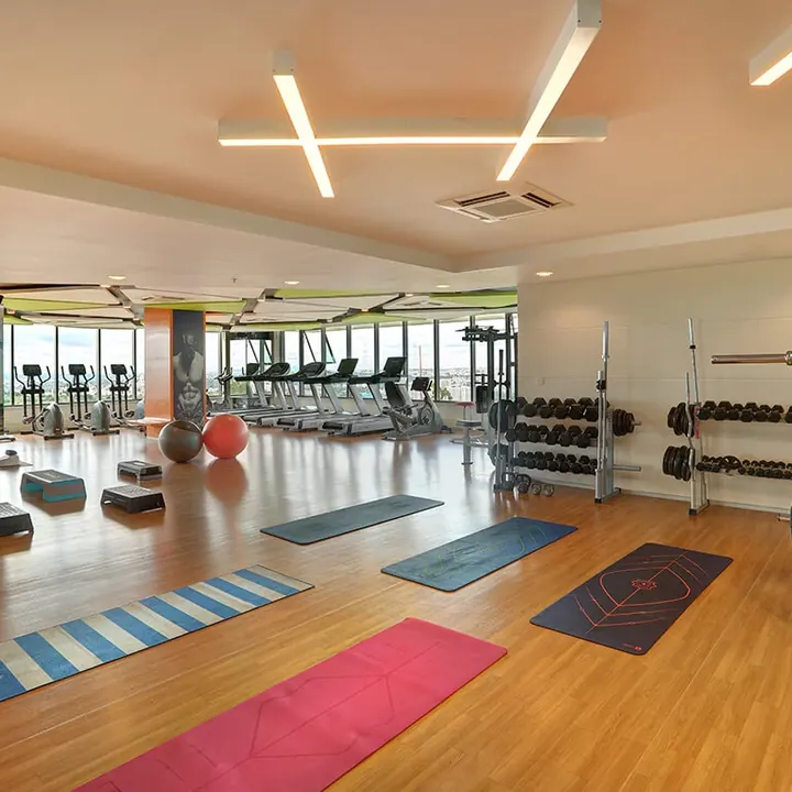 The Promont, Bengaluru - another Tata Housing project Gymnasium with city views at The Promont, Bengaluru