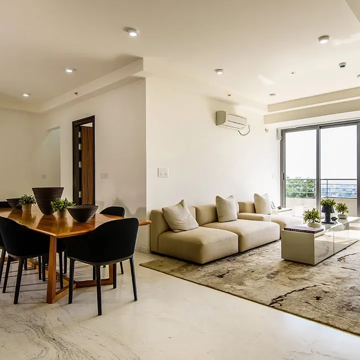 The Promont, Bengaluru - another Tata Housing project Living and dining room of an apartment at The Promont, Bengaluru